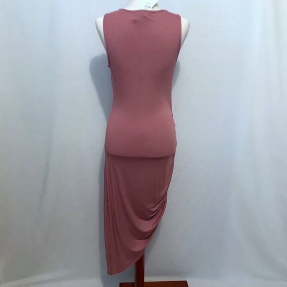 Aqua NWT Mauve Asymmetrical Bodycon Dress Women M - Picture 8 of 10